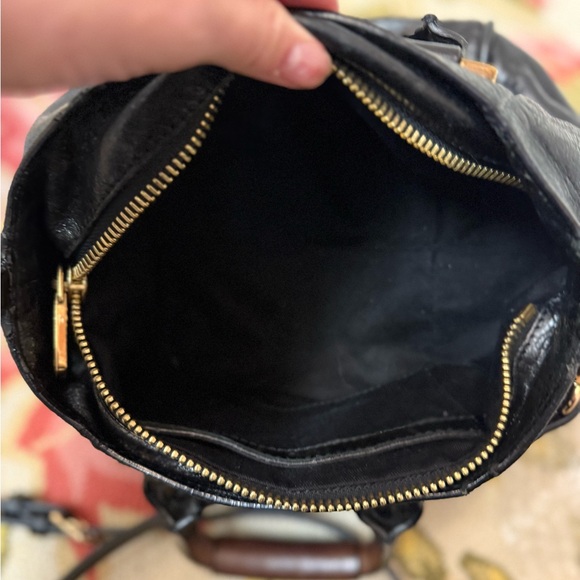 Vintage CHLOE Ethel Satchel Bag in Black Tumbled Lambskin Leather Black - Picture 12 of 14